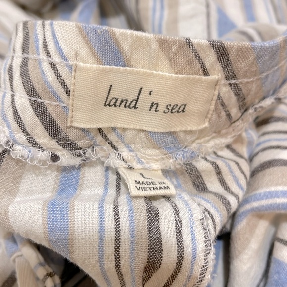 Land and sea linen/rayon pull on pants, with drawstring & pockets like new sz S - Picture 3 of 5